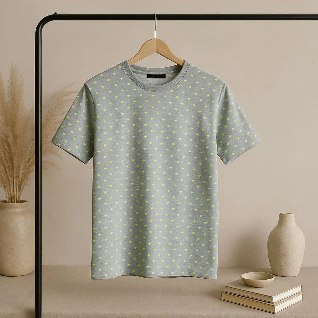 Mens Printed Cotton T-Shirts – Stylish Summer Tees with All-Over Graphic Patterns, Soft Breathable Fabric, Trendy Round Neck Design, Durable Stitching, and Perfect for Daily Wear, Play, and Outings