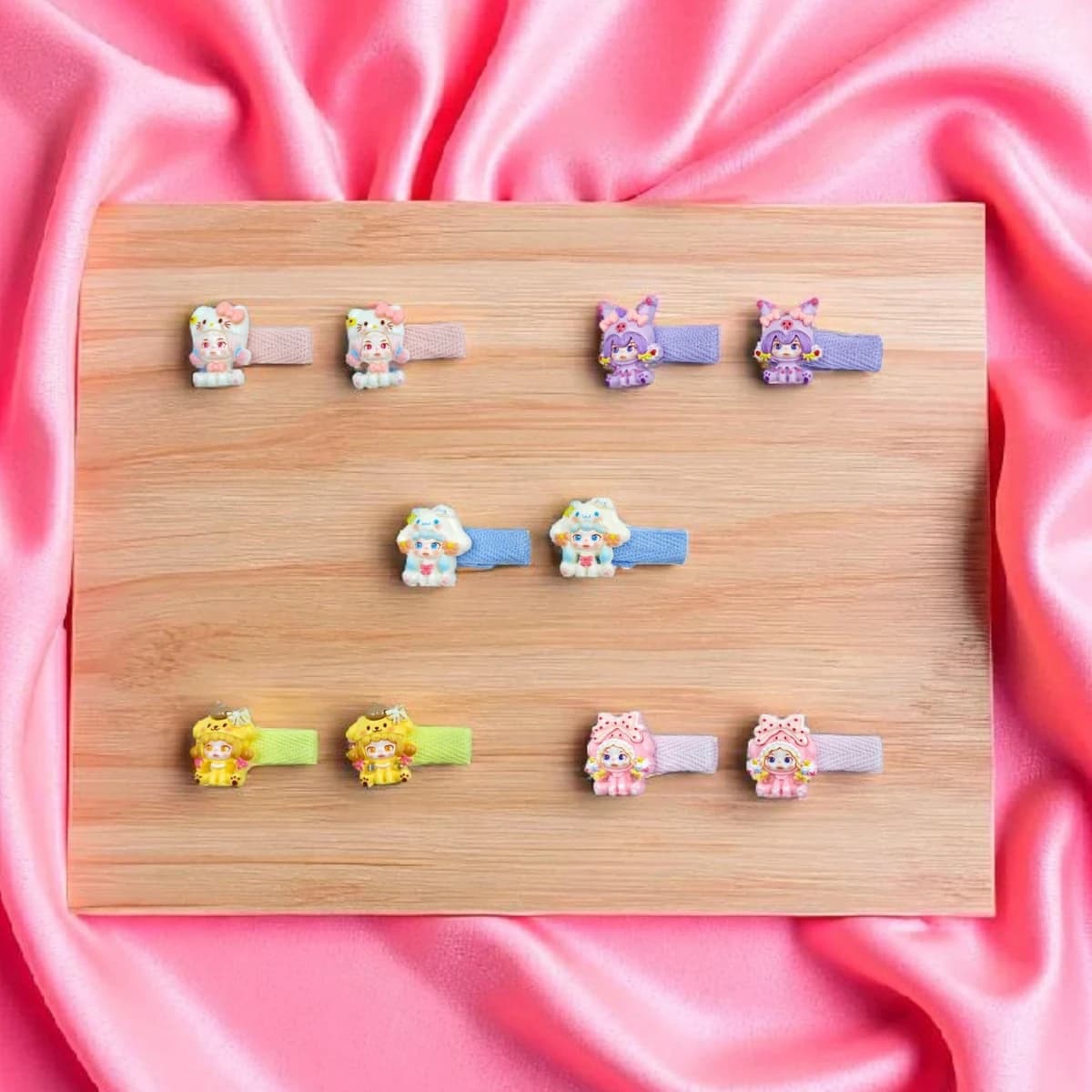 5-Pair Cartoon Hair Clips for Girls – Soft Band Animal Hair Accessories for Toddlers, Kids Styling and Daily Wear Gifting Pack